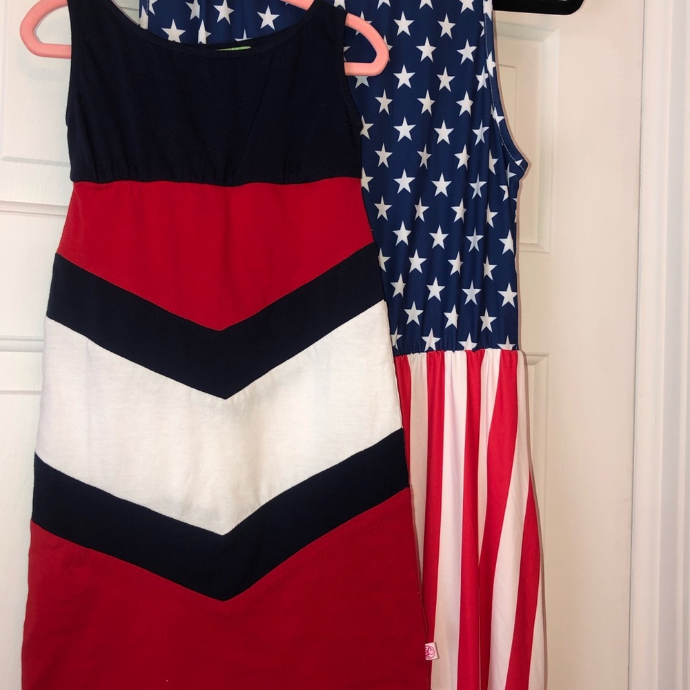 Patriotic little girls maxi dress - runs big! - Picture 6 of 7